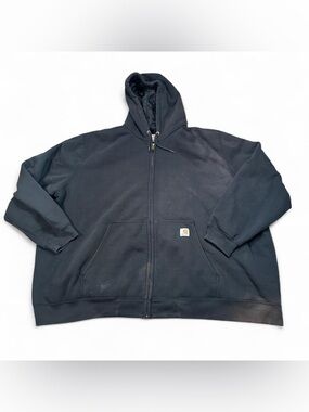 Carhartt Men’s Black Insulated Workwear 100631 Midweight Hoodie Size 4XL